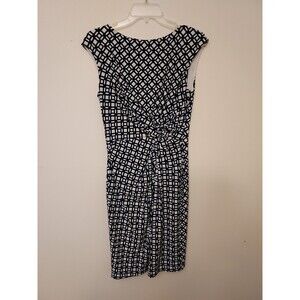 Lauren Ralph Lauren Women's Sleeveless Twist Waist Geometric Dress Sz 10